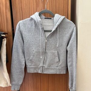 Gray Zip-Up Hoodie